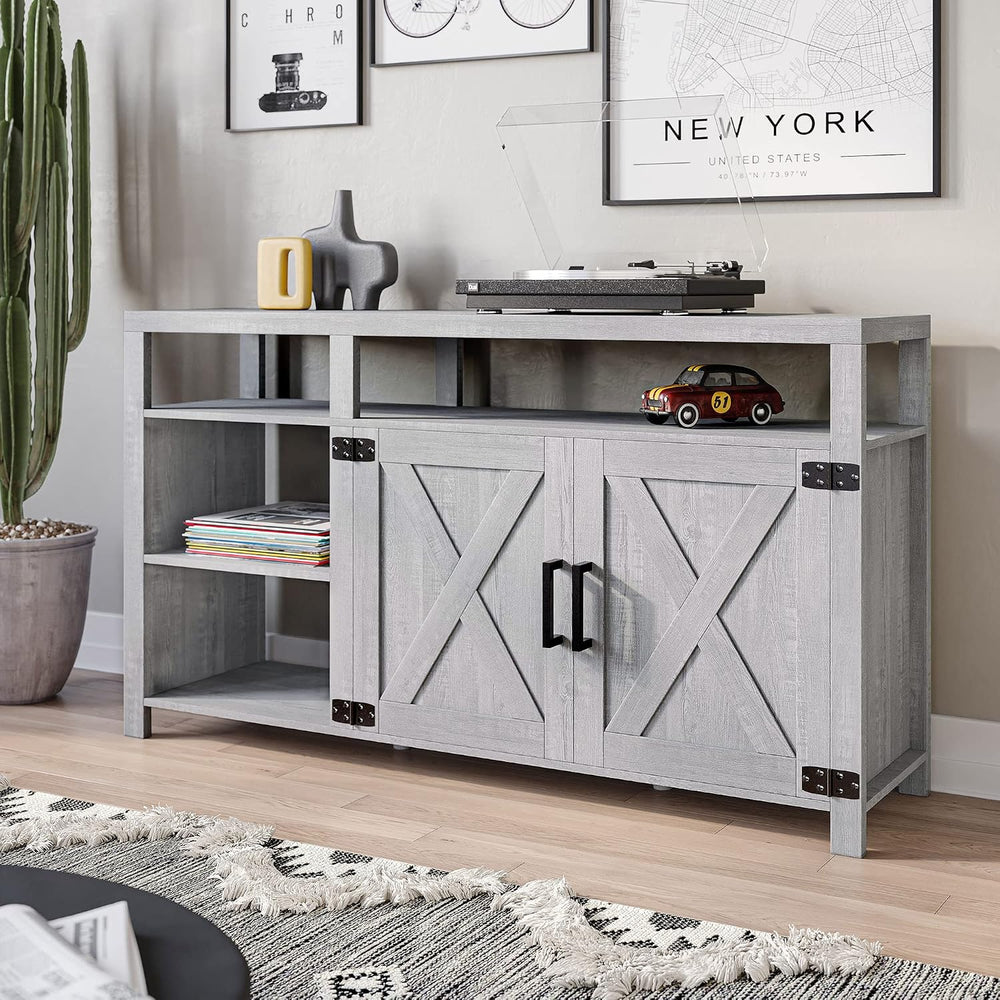 BELLEZE 58" TV Stand for TVs Up to 65", Modern Entertainment Center...