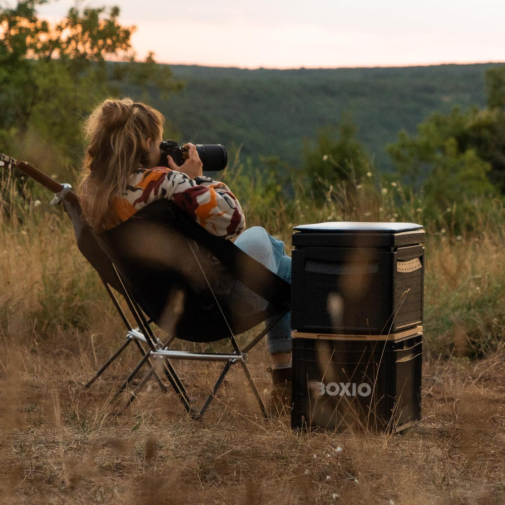BOXIO - Chair: 2 x Ultralight Camping Chair, Foldable Folding Chair Camping