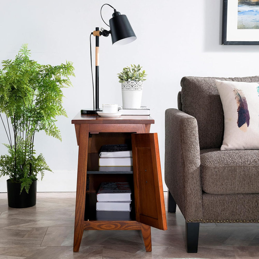 Leick Home Mission Cabinet End Table, 15", Russet
