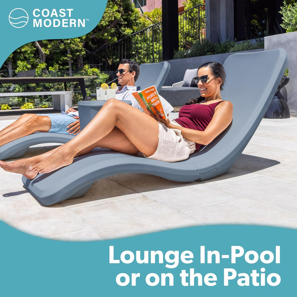 Coast Modern in Pool Lounge Chair - Waterproof & Weighted Chaise Lounger ...