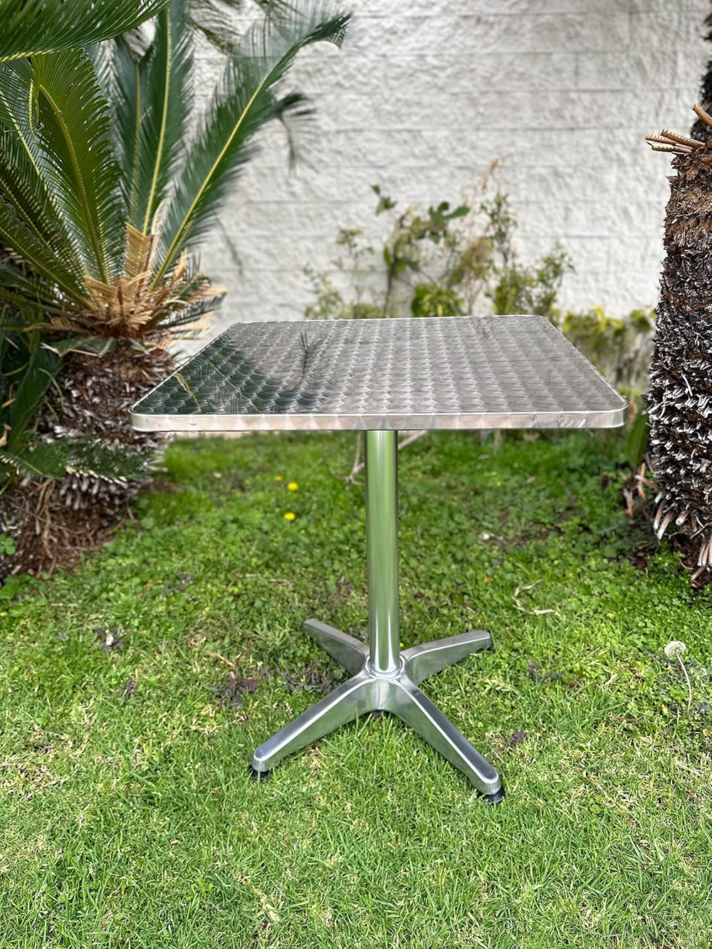 BTEXPERT Set of 2, Indoor Outdoor 23.75" Square Restaurant Table for Pat...