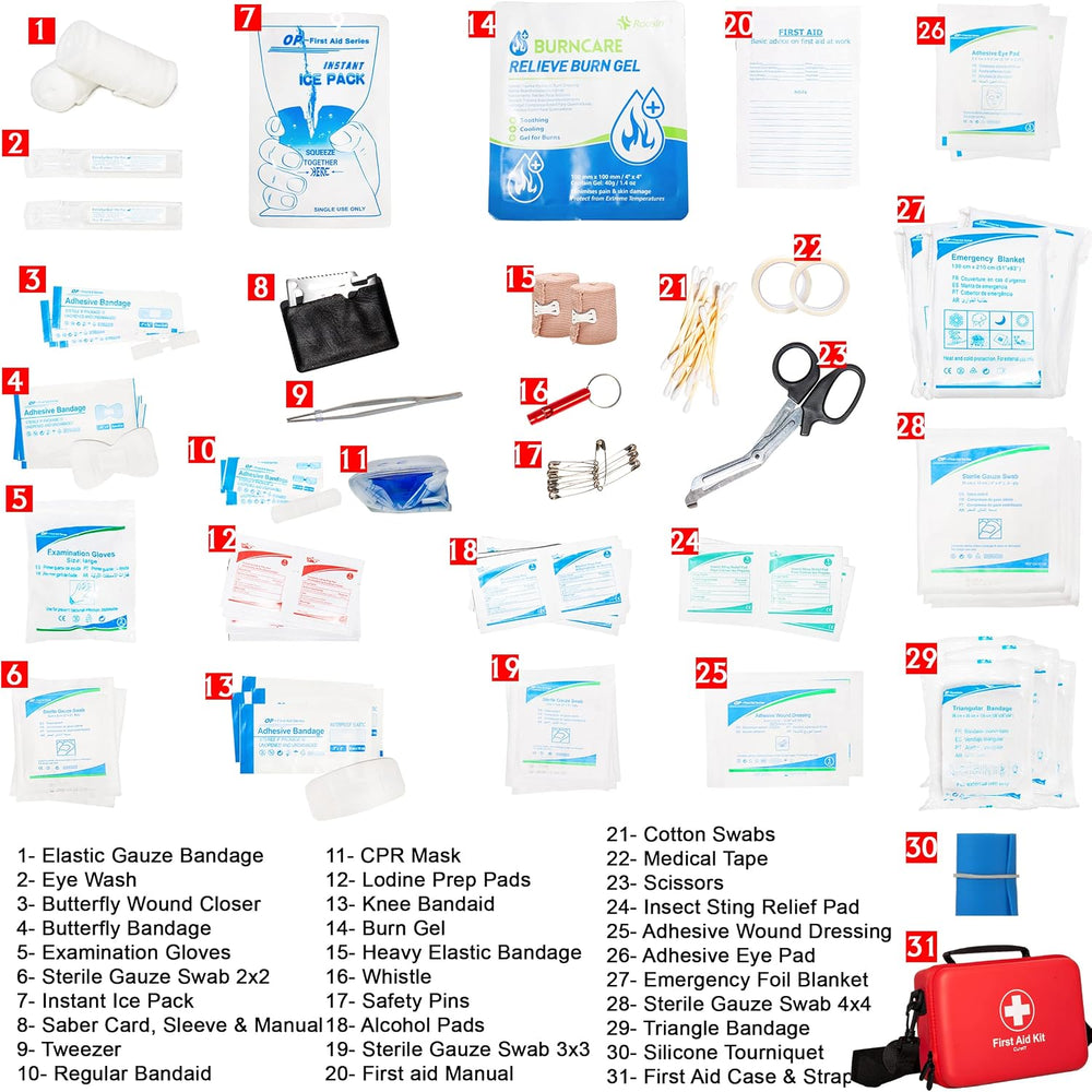 Premium First Aid Kit, Waterproof for Indoor and Outdoor