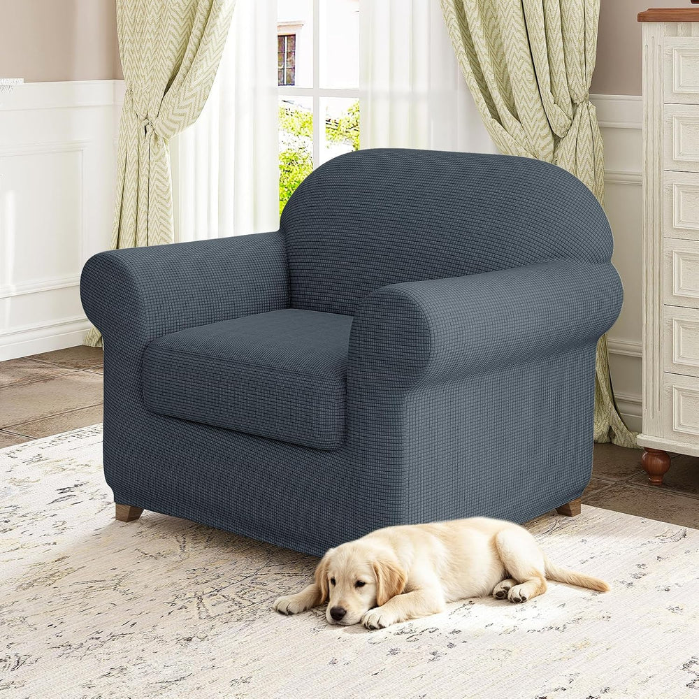 2 Pieces Stretch Chair Cover Slipcover Decorative Couch Cover for Living Room...