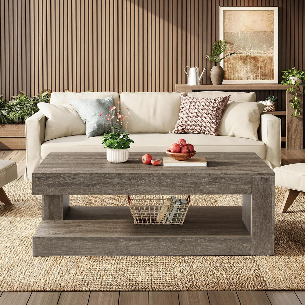 Tribesigns Coffee Table for Living Room, 47.24" Center Tea Table