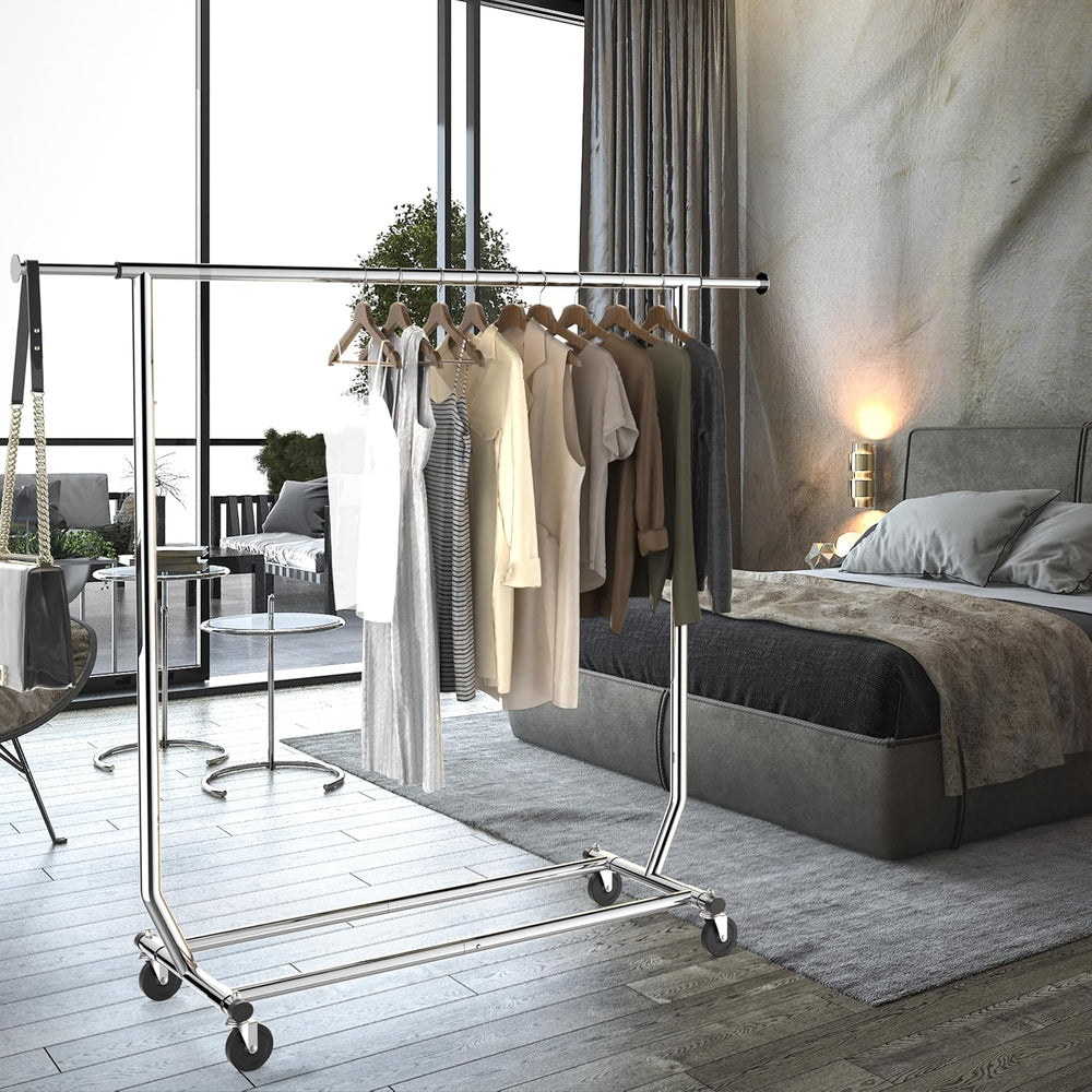 Simple Houseware Supreme Commercial Grade Clothing Garment Rack, Chrome