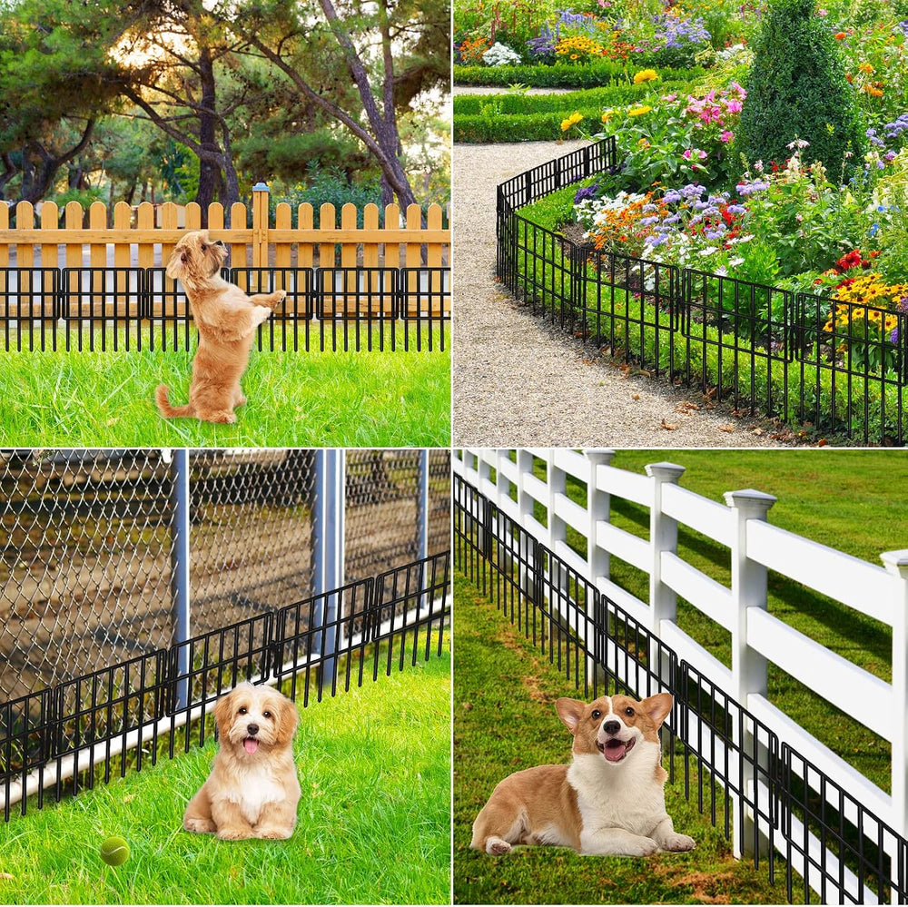 Getlay Garden Fencing Animal Barrier 24 ft(L)×13 in(H), 24Panels No Dig Fence...