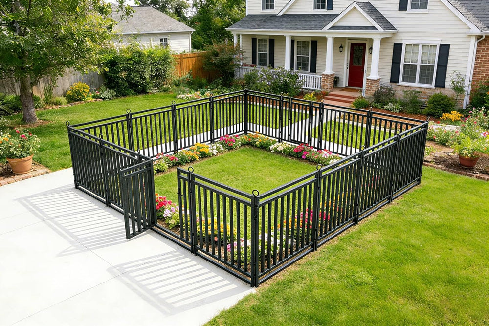 Decorative Garden Fence Large Dog Fence Outdoor for Yard, 72ft (L) × 40in (H)...