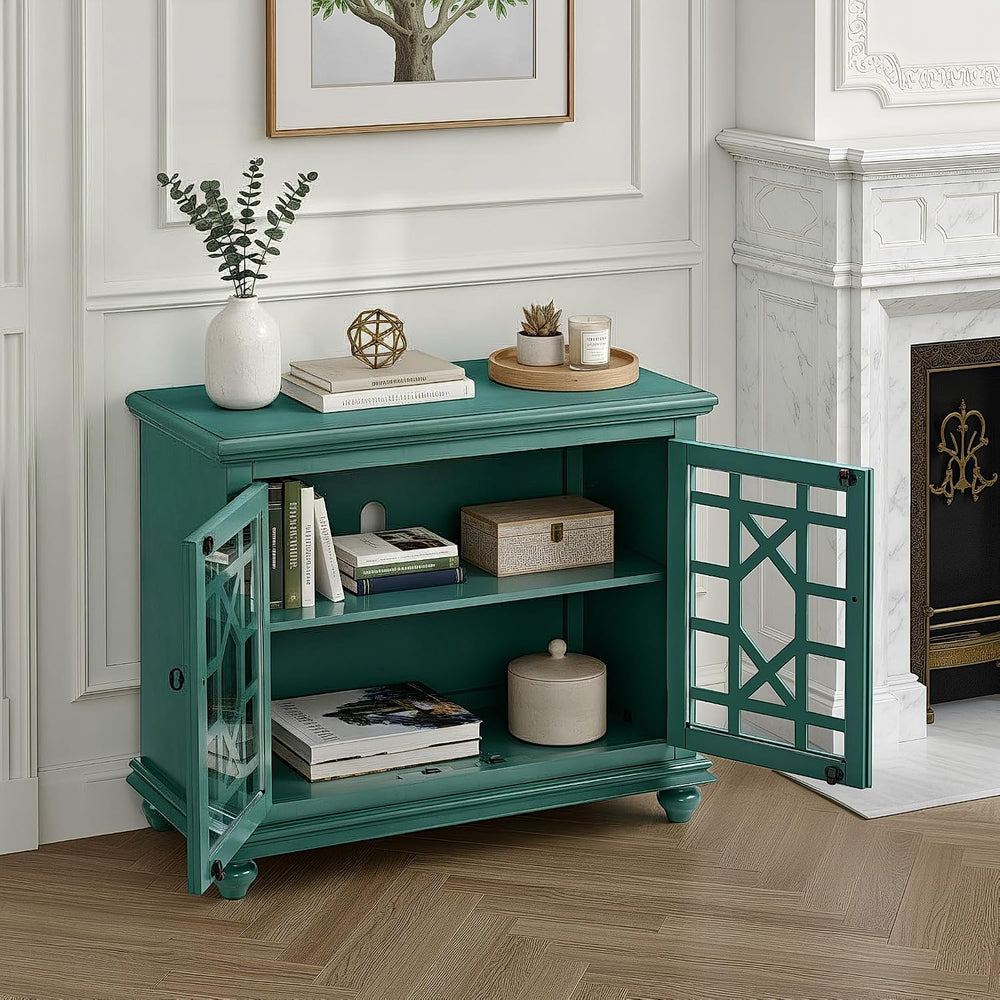 Martin Svensson Home Elegant Small Spaces Accent Cabinet, Teal Green