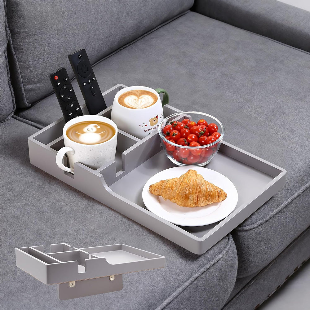 Nnewvante Couch Table Between Cushion Seat Bamboo,Gray