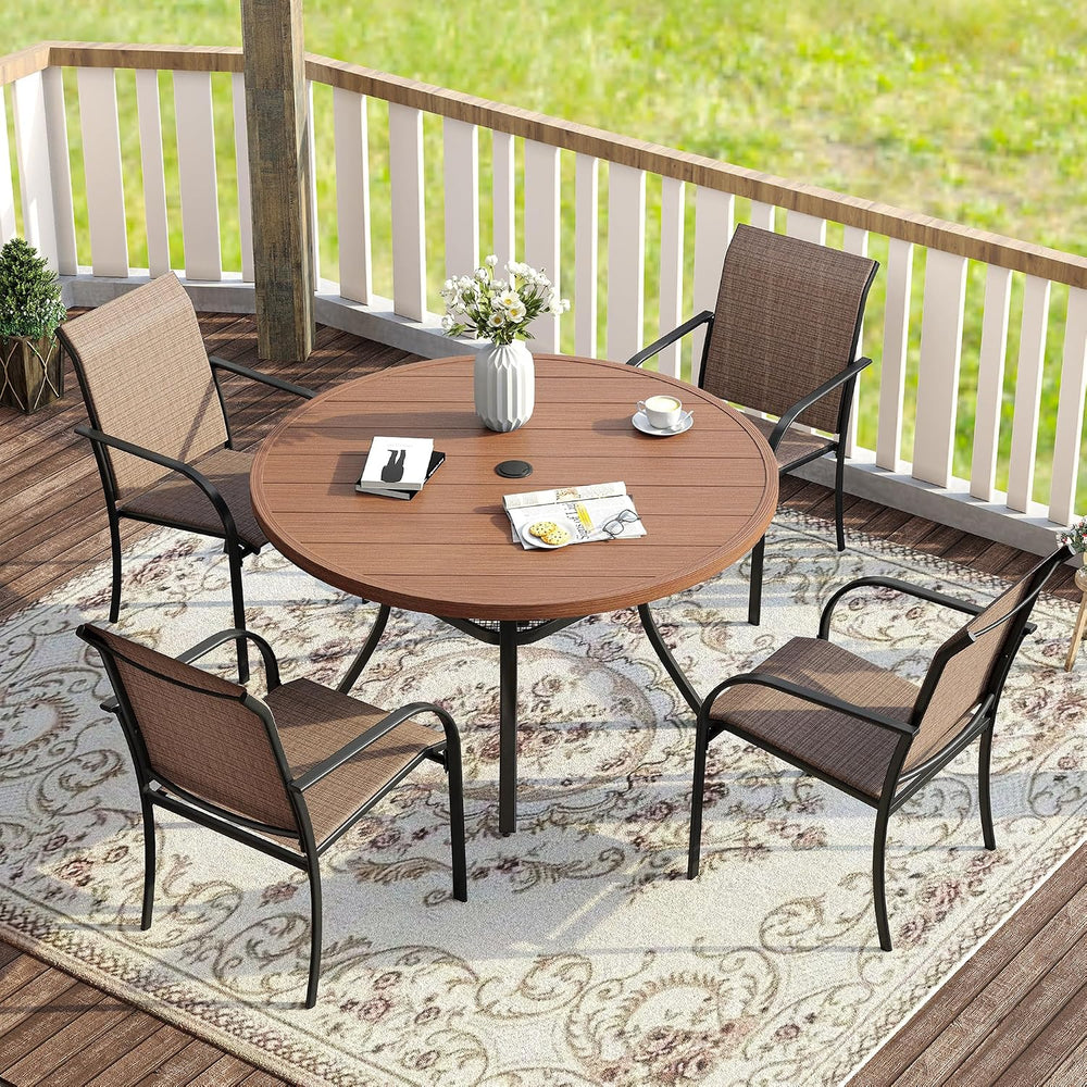 VICLLAX 5 Pieces Patio Dining Set for 4, Outdoor Furniture Set Includes 40.7&...