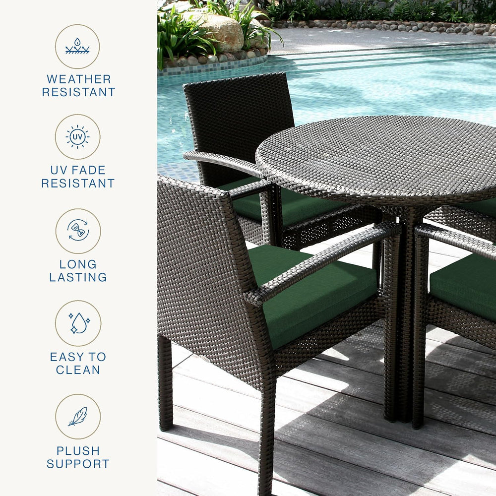 Honeycomb Outdoor Essentials Set of 2 Square Seat Pads, 19 x 19