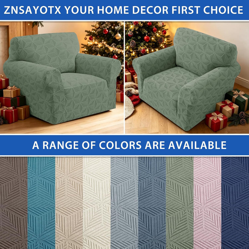 ZNSAYOTX Stretch Chair Cover, 1 Piece Couch Covers for 1 Seat Sofa, Jacquard ...