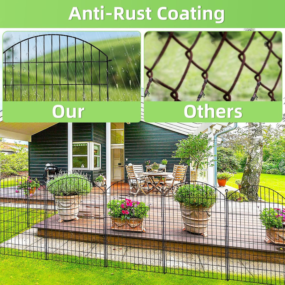 Decorative Garden Fence, 40in (H) x 24ft(L) No Dig Fence