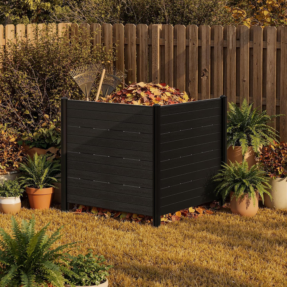 48''W x 45.4''H Outdoor Privacy Screen with 4 Panels, PVC Air...