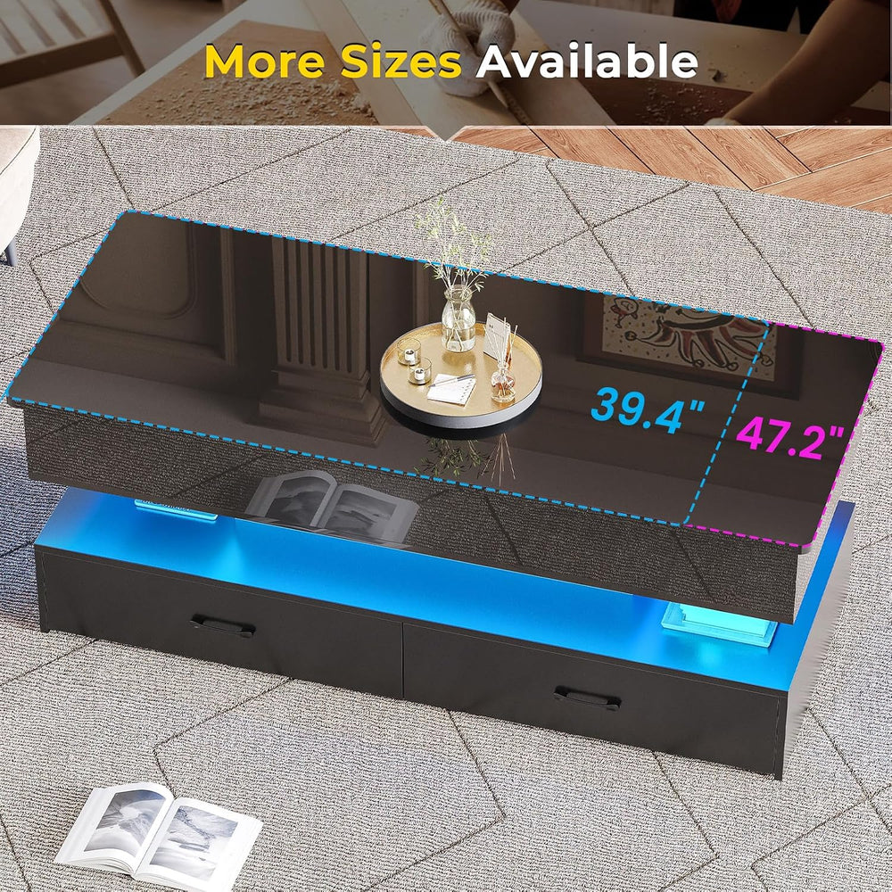 SEDETA 47.2" Lift Top Coffee Table, Coffee Tables with Storage for Livin...