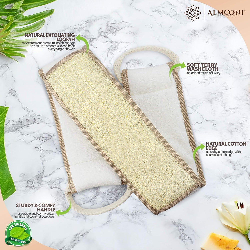 Premium Exfoliating Loofah Pad Body Scrubber, Back Scrubber and Facial Loofah...