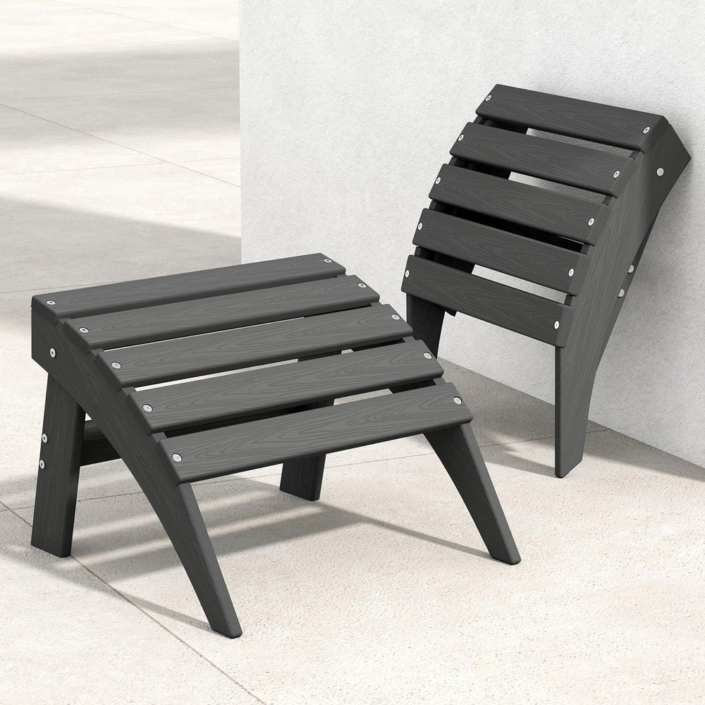 Plawdlik Folding Ottoman Set of 2 –Gray