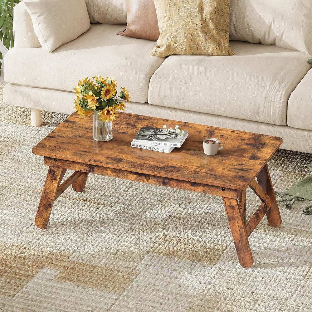 WLIVE Folding Coffee Table, Portable Small Coffee Table with No Assembly Need...