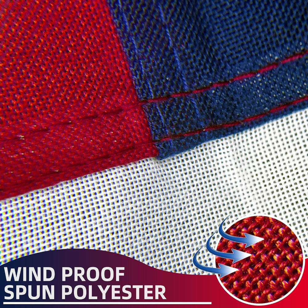 Premium American Flag for Outside 5x8 FT, Deluxe Heavy Duty Spun Polyster,Lon...