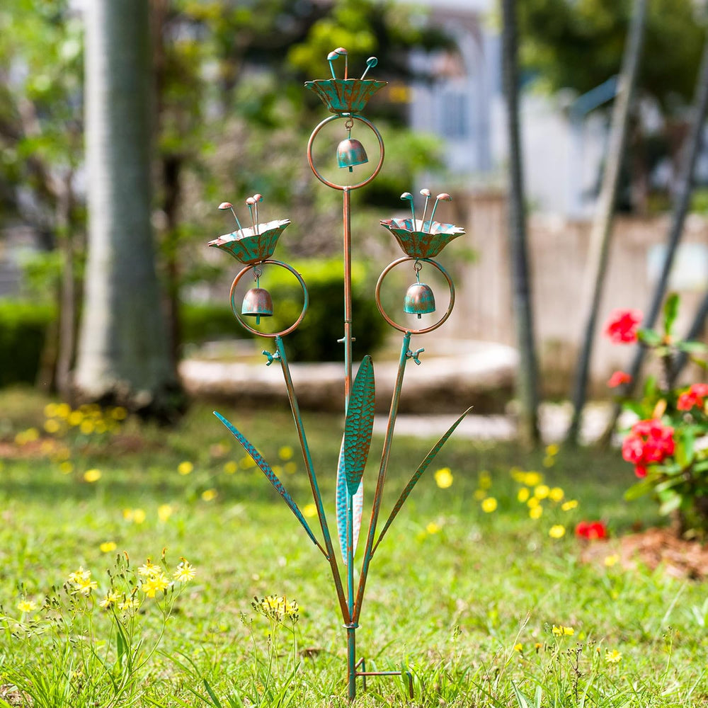Calla Lily Garden Stake with Bells