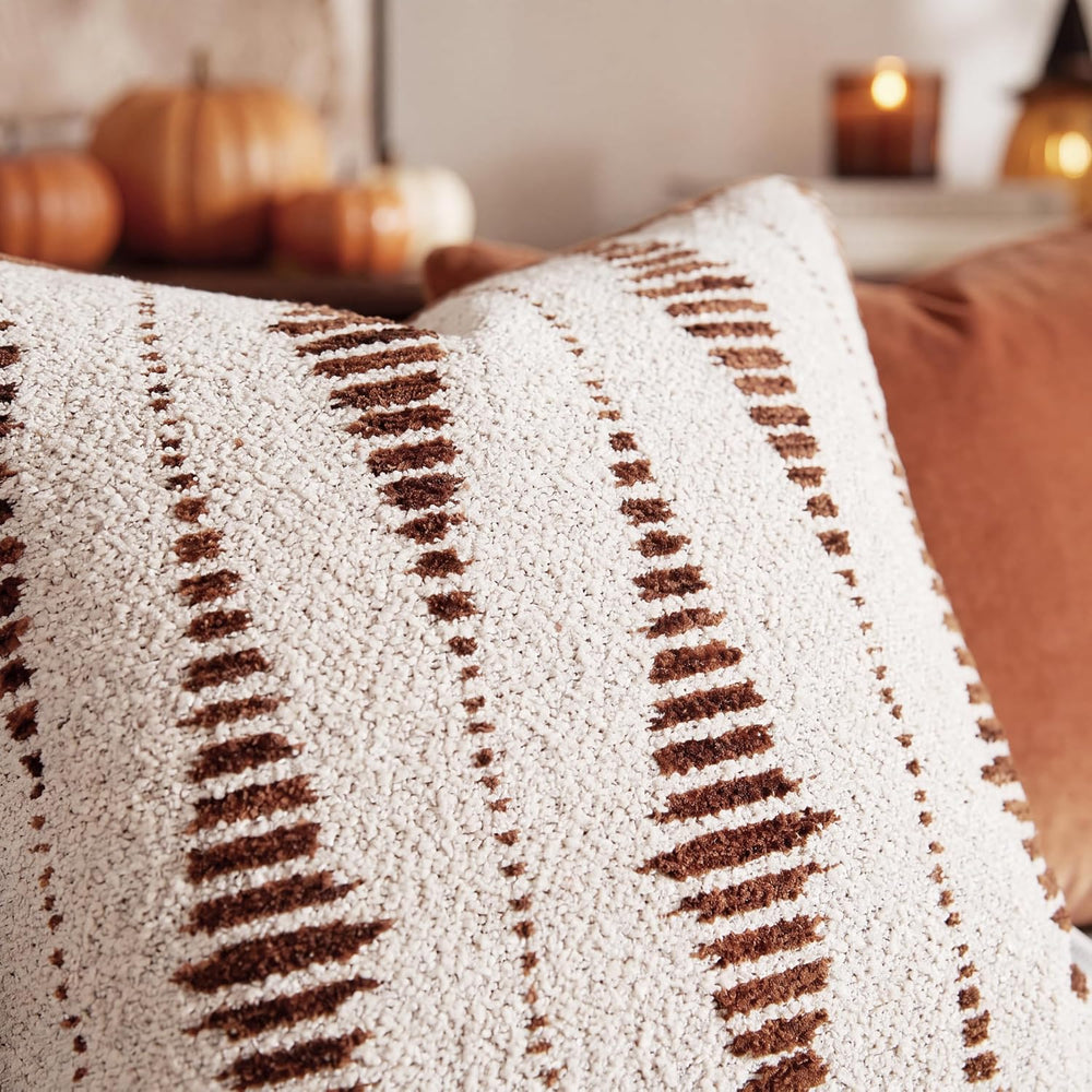 Rust Brown Decorative Throw Pillow Covers 20"x20"