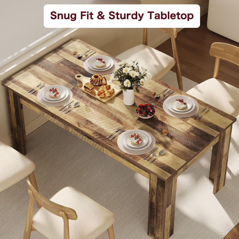 CABIHOME Dining Table for 4-6, 63" Inch Dining Tables for 4, Farmhouse L...