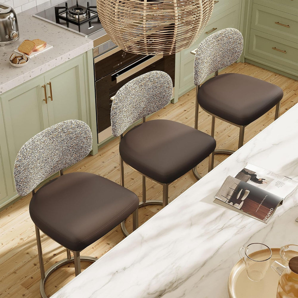 MAISON ARTS Counter Height Bar Stools, Bar Chair with Back, 1PC