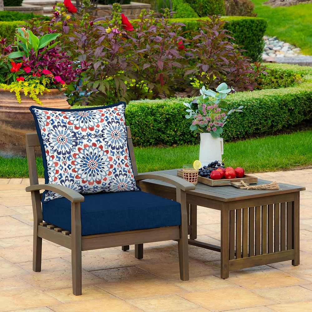 Arden Outdoor Deep Seat Cushion Set, 4-Pack, 24x24, Clark Blue