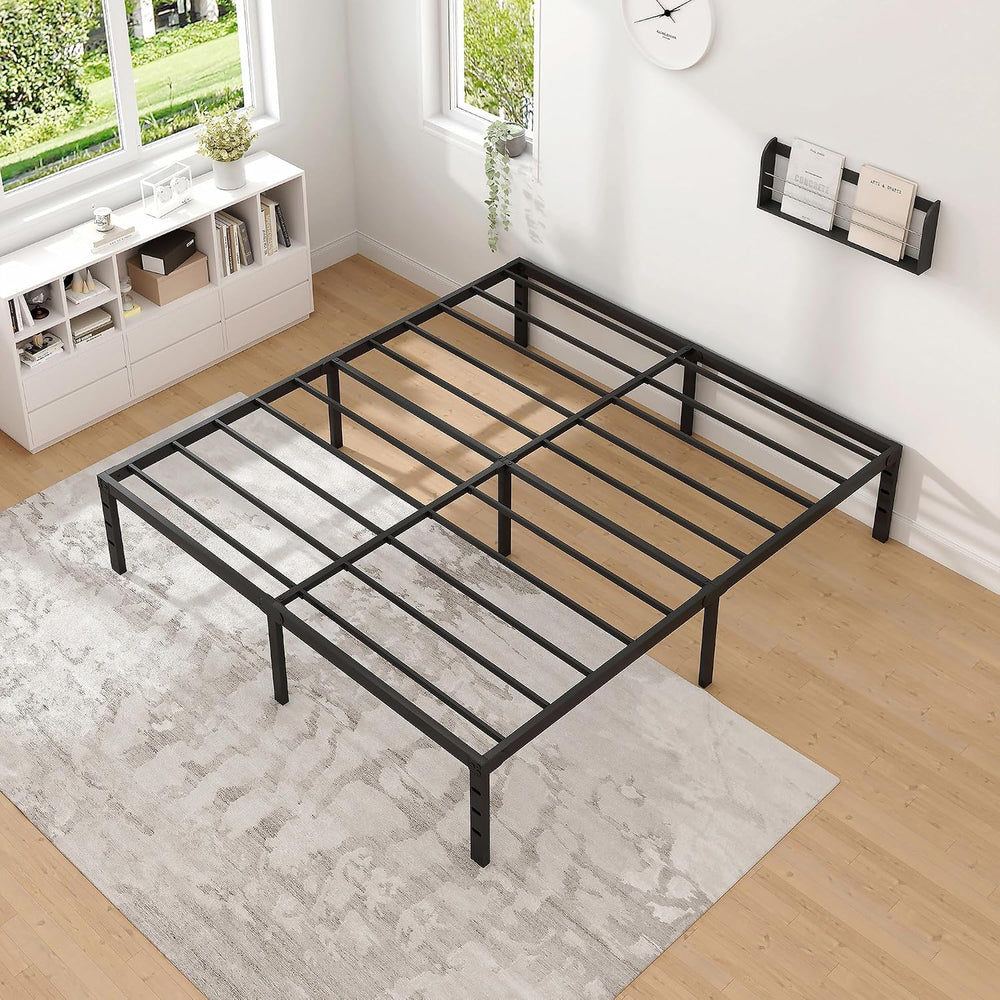 NEW JETO Metal Bed Frame,Full Size Bed Frame with Storage Space,12 Inch