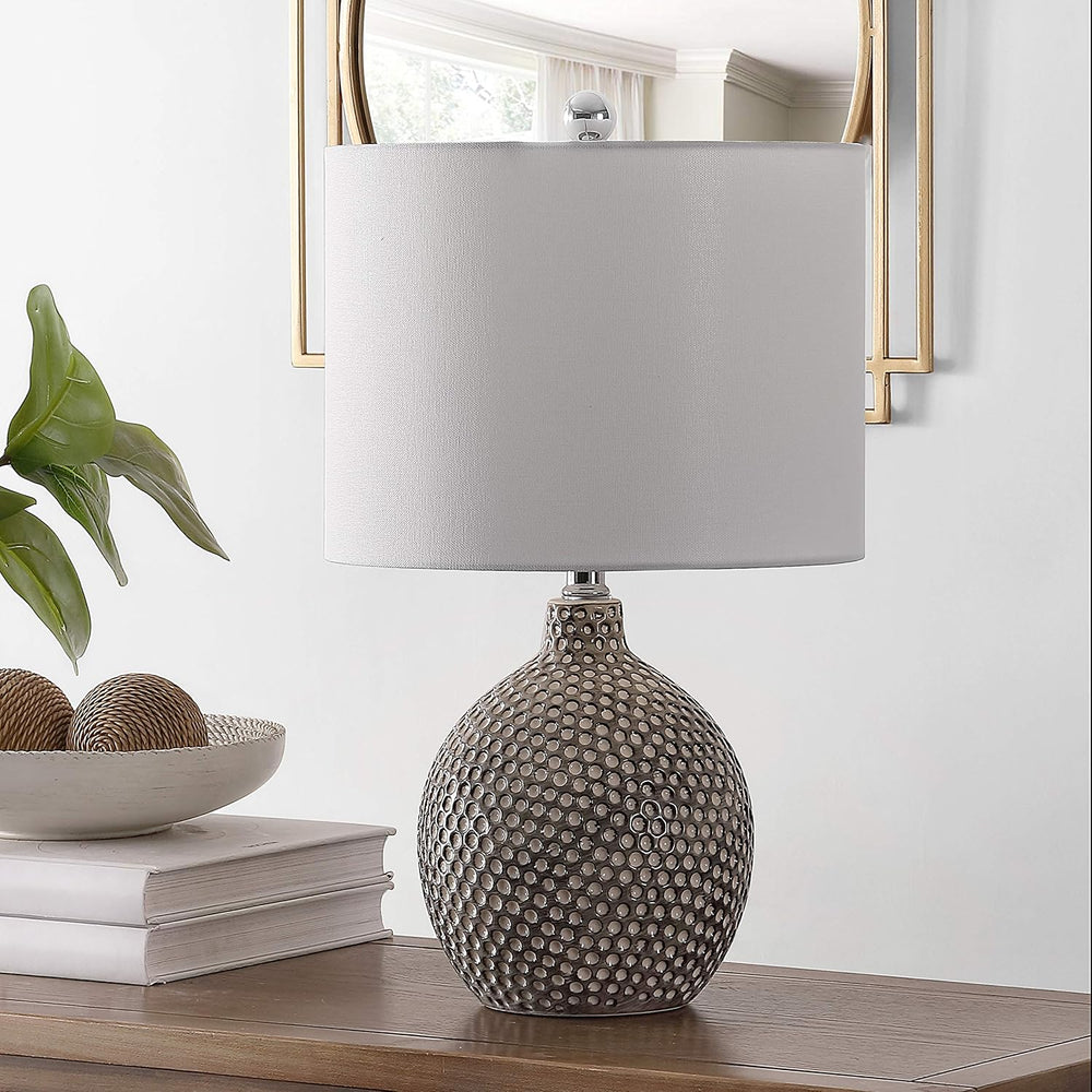 SAFAVIEH Lighting Breeda Table Lamp, 21″ Ceramic Ivory TBL4270A