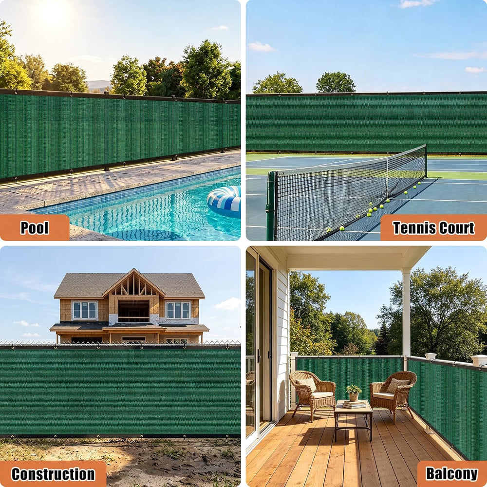 KANAGAWA Privacy Screen Fence 6 x 25ft, 90% Blockage Screen, Dark Green