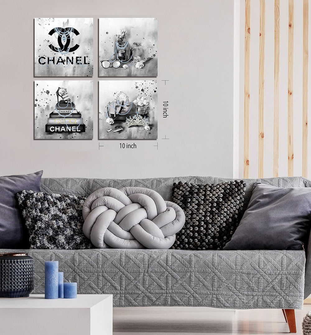 Meetdeceny Fashion Wall-Art For Bedroom Women - Black And White Bathroom Deco...