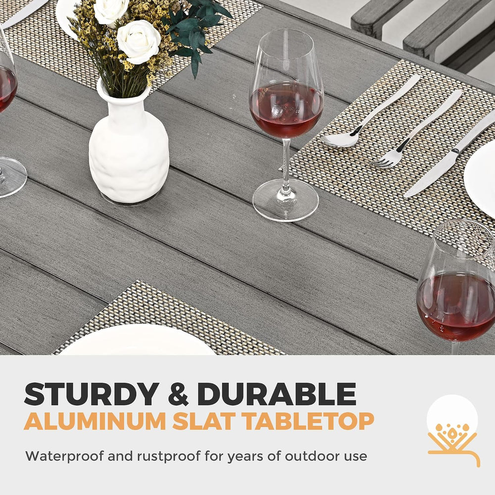HAPPATIO 5-Piece Patio Outdoor Dining Set - All Aluminum Outdoor Patio Table ...