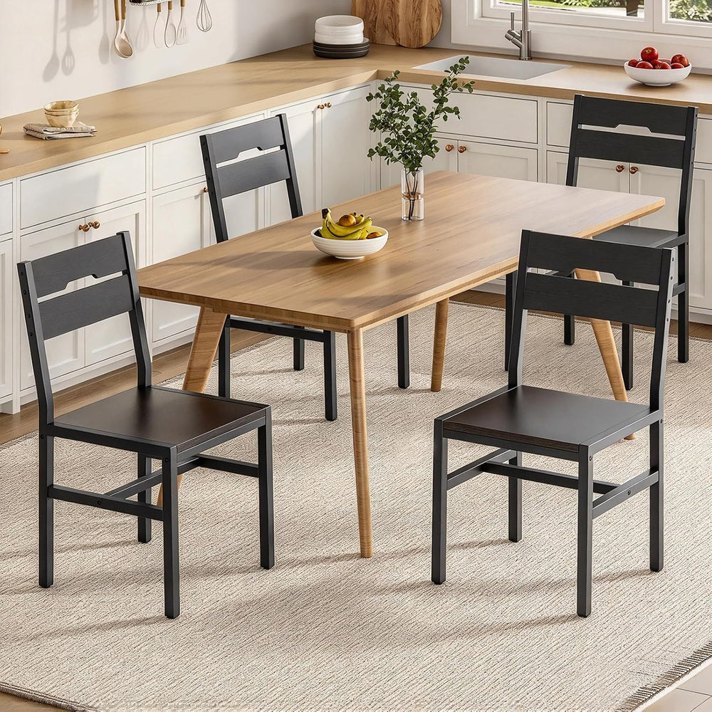 RALGEND Black Dining Chairs Set of 4, Kitchen Chairs Set of 4