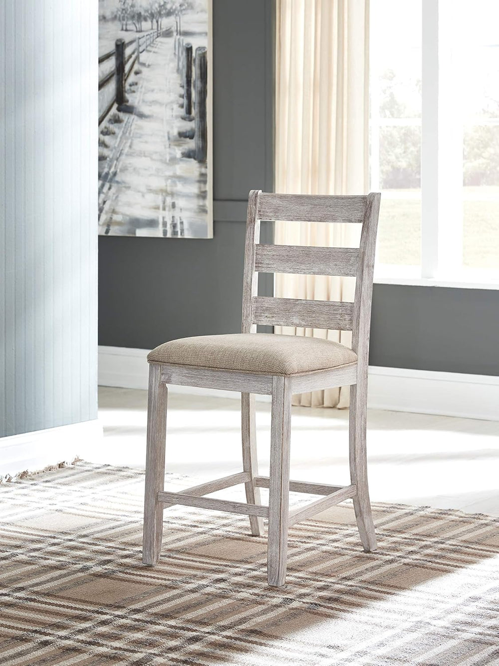 Signature Design by Ashley Skempton 3 Piece Counter Height Dining Set with 2 ...