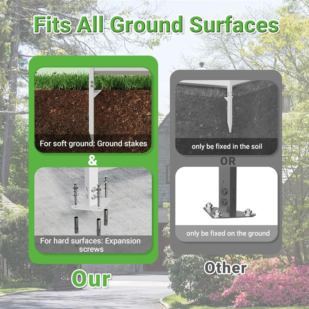 BESFUR 42" H x 38" W Metal Privacy Fence Panels for Outside, Decora...