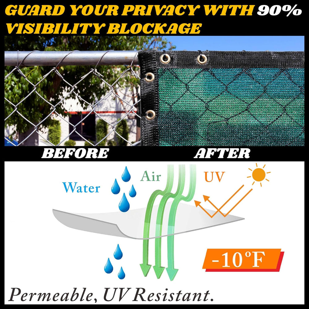 Royal Shade 4' x 50' Green Fence Privacy Screen, Heavy Duty Windscreen