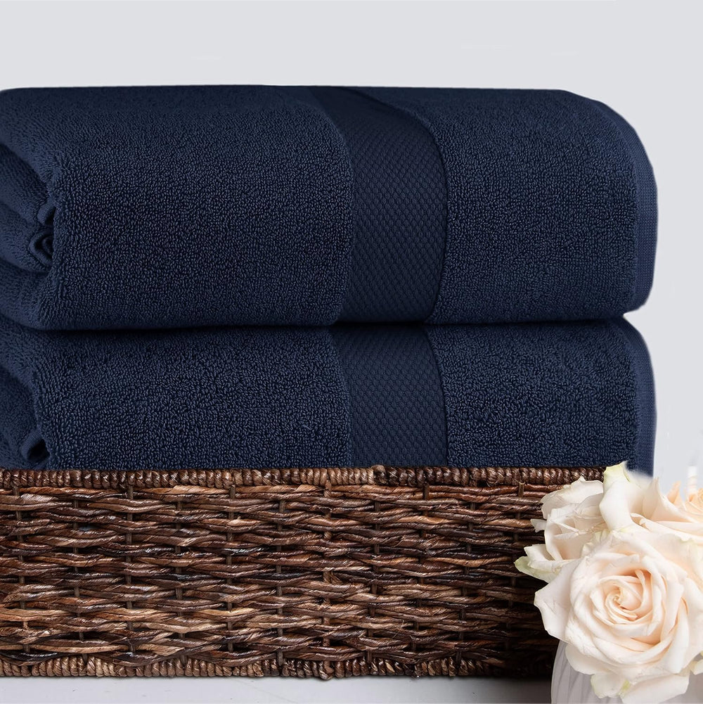 COTTON CRAFT Luxury Hotel Bath Sheet - 2 Pack Oversized 100% Cotton Towels