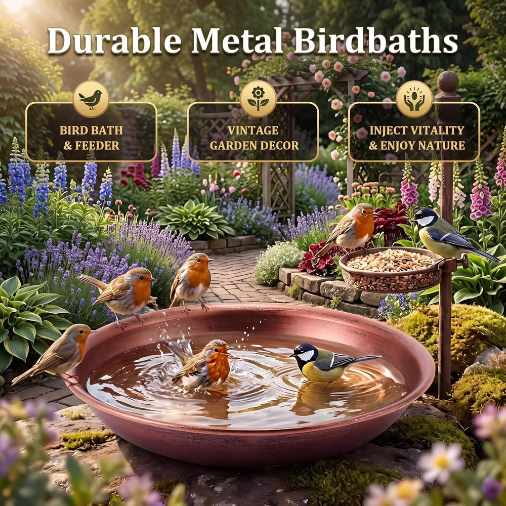 Bird Bath Bowl Outside, Large Bird Bath Bowl Replacement, Standing