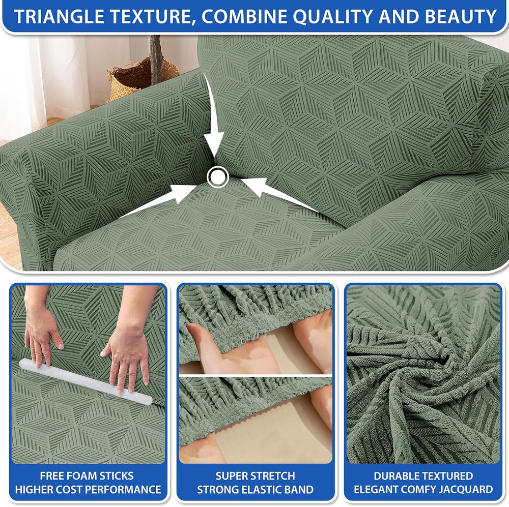 ZNSAYOTX Stretch Chair Cover, 1 Piece Couch Covers for 1 Seat Sofa, Jacquard ...