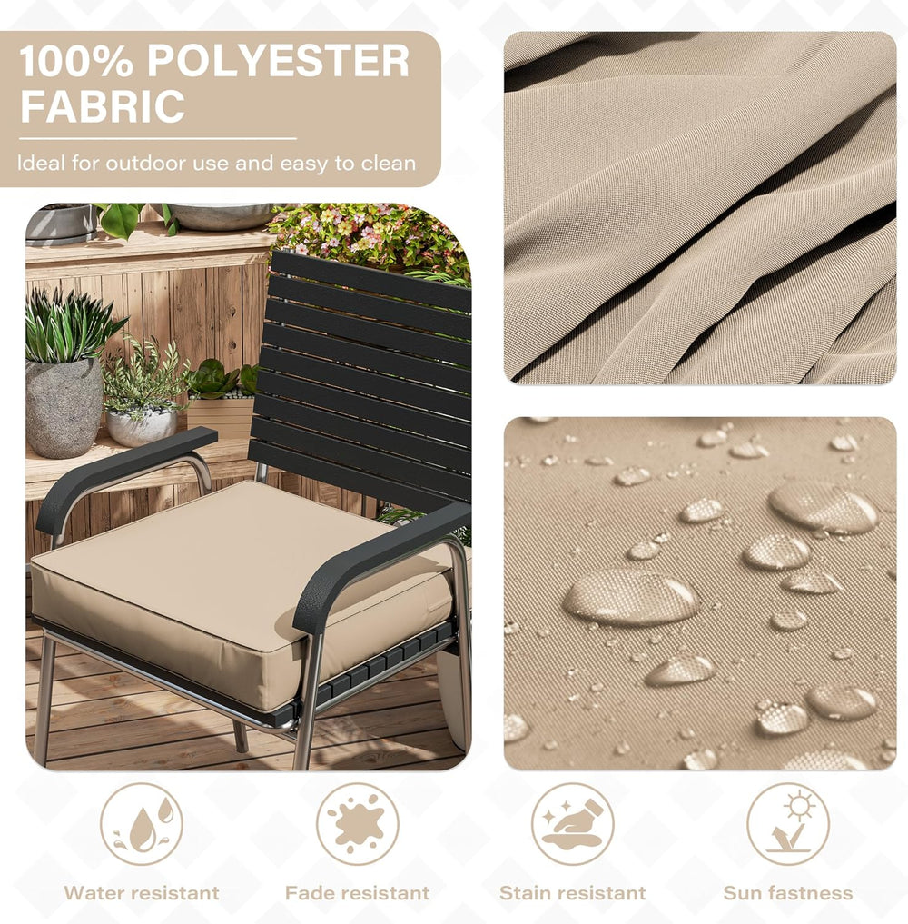 Patio Chair Cushions 22 x 22 x 4 Inch Waterproof Outdoor Seat Cushions for Pa...