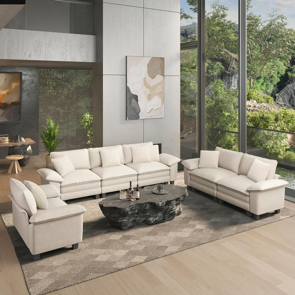 HERA'S HOUSE Modular Sectional Sofa Set with Loveseat & Armchair 3 Piece