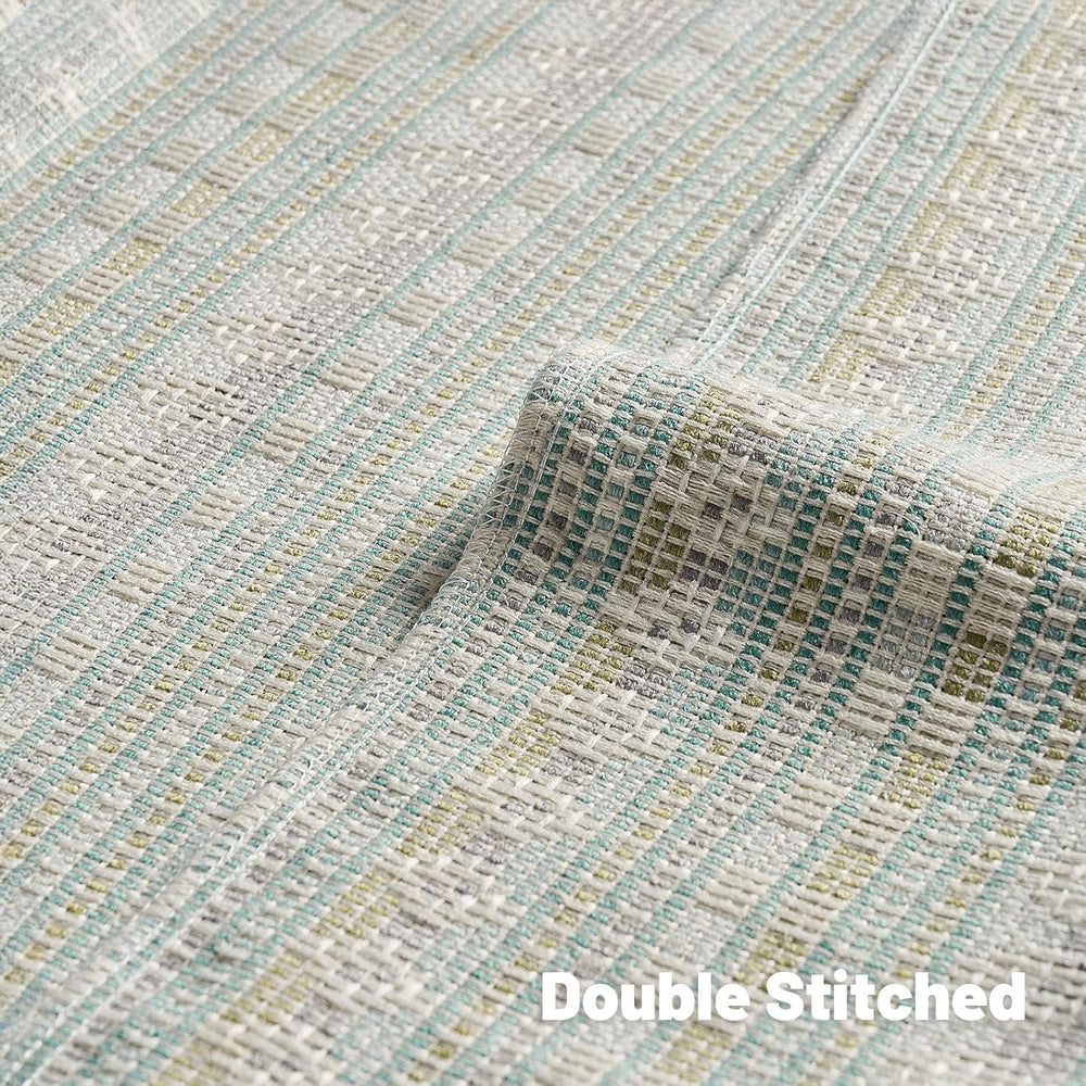 FUTEI Pack of 2 Boho Throw Pillow Covers 20x20 Inch, Green Blue White