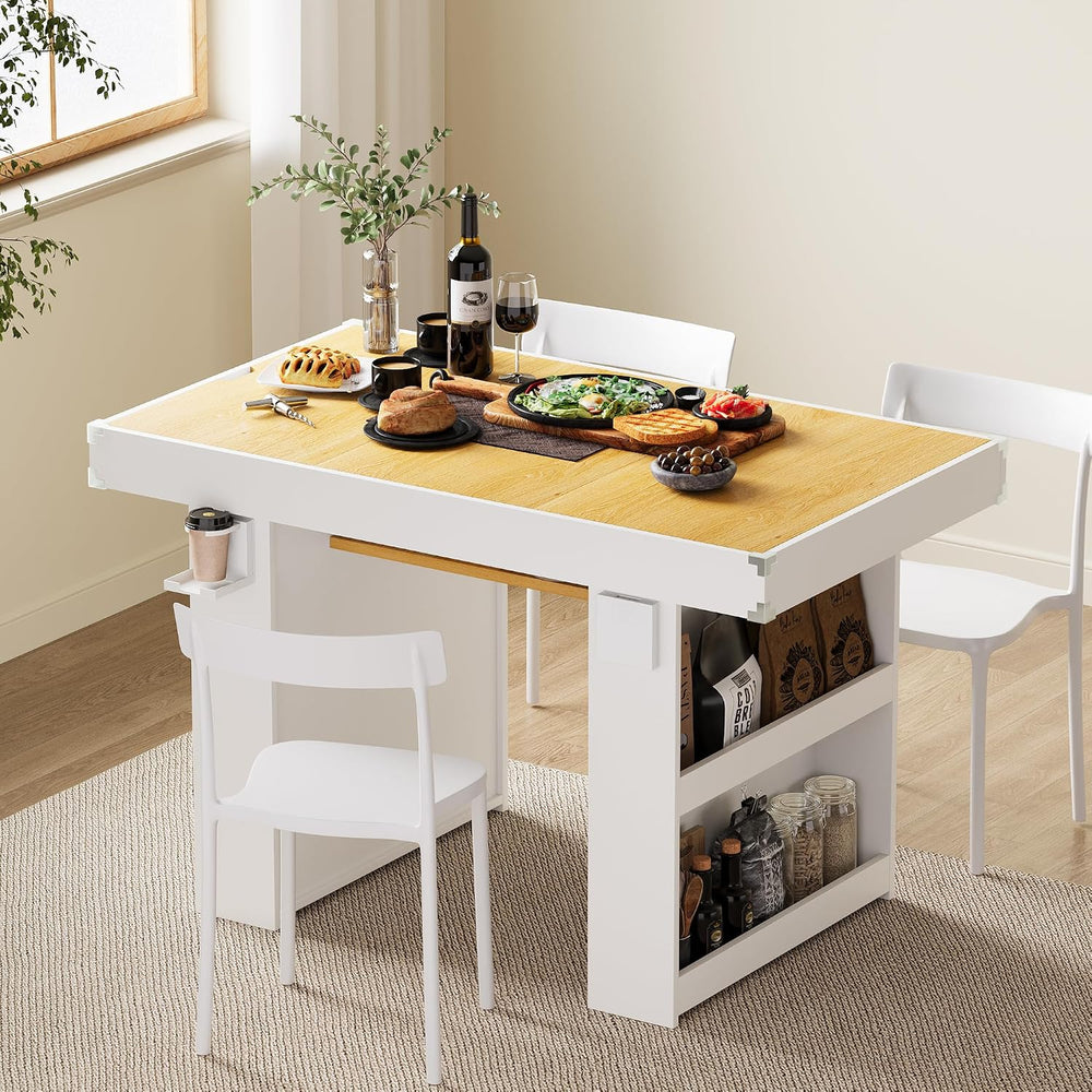 Board Game Table w/ Removable Top, 2-in-1 Dining and Gaming Table for 4–6