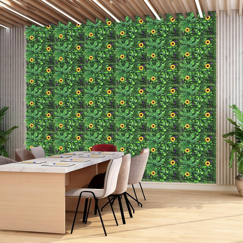 MOOACE 6 Pack Artificial Grass Wall Panel, Faux Greenery Backdrop