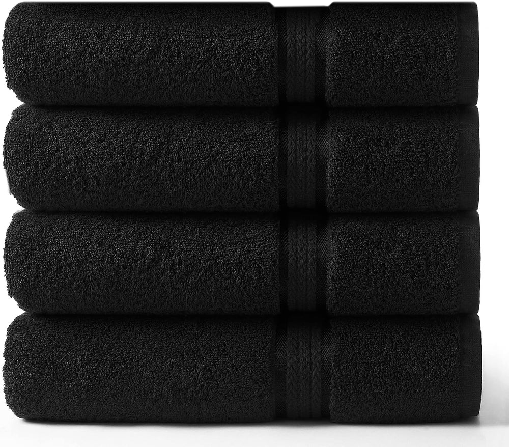 COTTON CRAFT Ultra Soft Bath Towels - 4 Pack 100% Cotton Large 30x54 inches