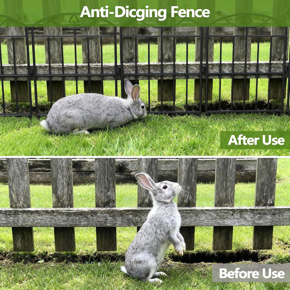 17in (H) x21ft (L), 20 Panels No Dig Decorative Garden Fence