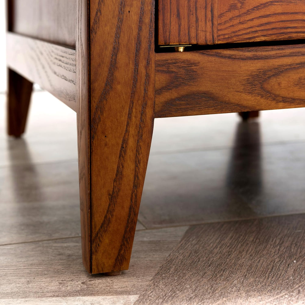 Leick Home Mission Cabinet End Table, 15", Russet