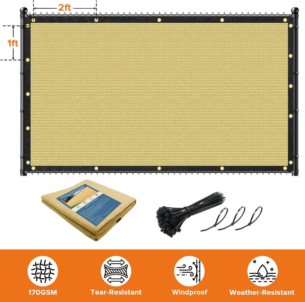 4ftx50ft Fence Privacy Screen Heavy Duty 170 GSM Windscreen & Dustproof F...