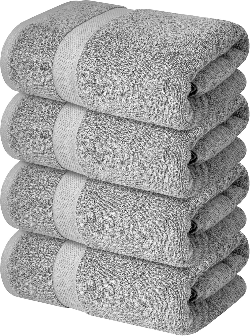 Infinitee Xclusives 100% Ring-Spun Cotton Bath Towels for Bathroom - Pack 4
